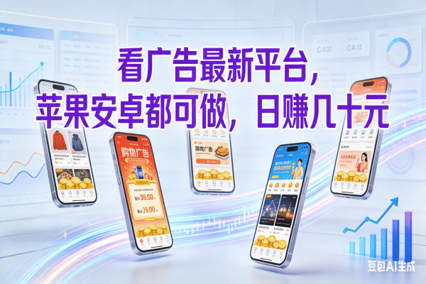 看广告最新平台，苹果安卓都可做，日赚几十元-小二项目网