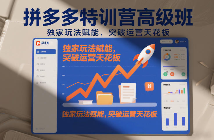拼多多特训营高阶班，独家玩法赋能，突破运营天花板（更新26年1月）-小二项目网