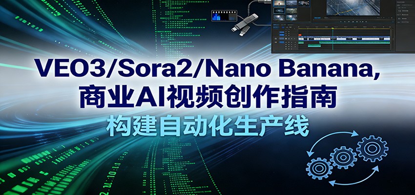 VEO3/Sora2/Nano Banana商业AI视频创作指南，构建自动化生产线-小二项目网