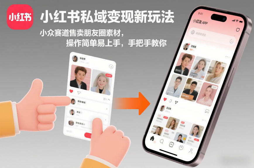 小红书私域变现新玩法，小众赛道售卖朋友圈素材，操作简单易上手，手把手教你-小二项目网