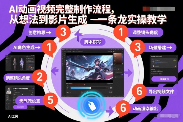 AI动画视频完整制作流程，从想法到影片生成一条龙实操教学-小二项目网