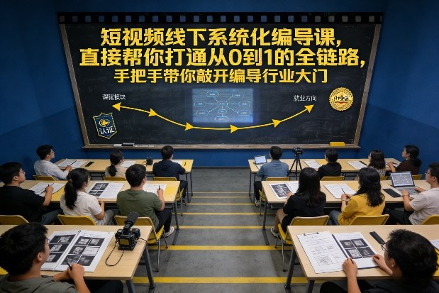 短视频线下系统化编导课，直接帮你打通从0到1的全链路，手把手带你敲开编导行业大门-小二项目网