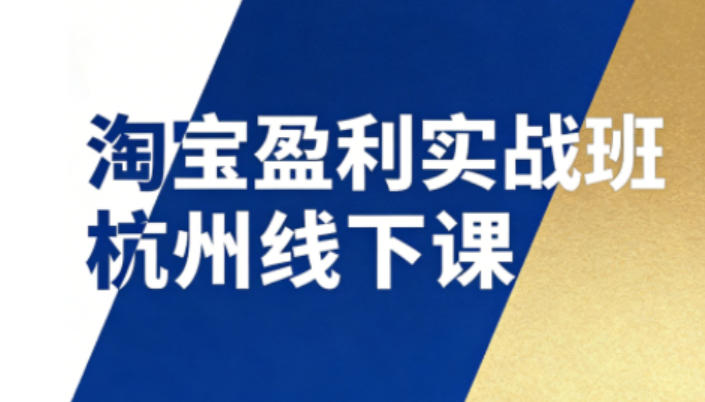 淘宝盈利实战班杭州线下课12月26-28日（音频+字幕），帮你掌握SOP流程+12门核心技术-小二项目网
