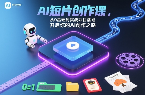 AI短片创作课，从0基础到实战项目落地，开启你的AI创作之路-小二项目网