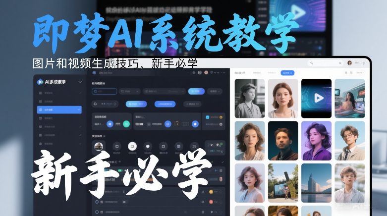 即梦AI系统教学,图片和视频生成技巧,新手必学-小二项目网