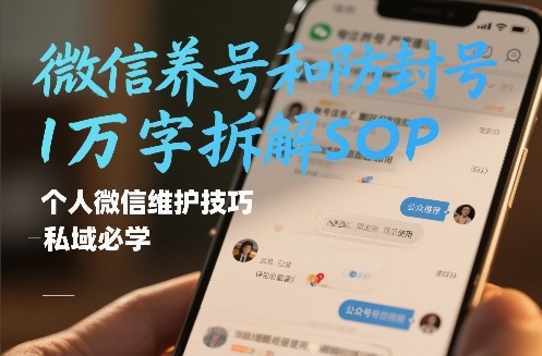 微信养号和防封号1万字拆解SOP，个人微信维护技巧，私域必学【文档】-小二项目网