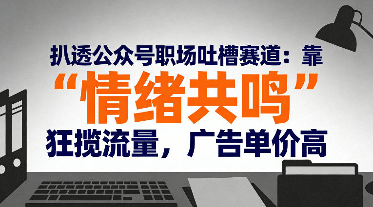 扒透公众号职场吐槽赛道:靠“情绪共鸣”狂揽流量,广告单价高-小二项目网