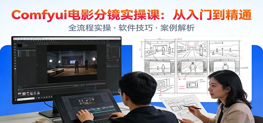 ComfyUI电影分镜实操课：分镜一致性，全流程AI视频制作，零基础也能做专业分镜-小二项目网