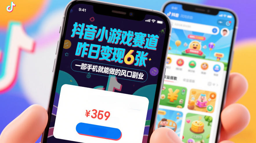 抖音小游戏赛道，昨日变现600+，零基础一部手机就能做的风口副业【揭秘】-小二项目网