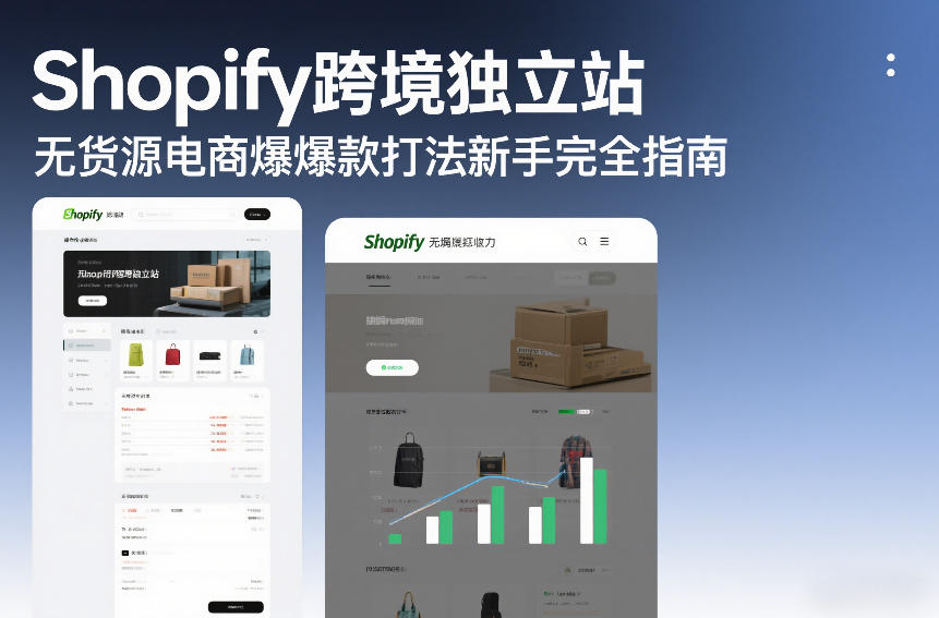 Shopify跨境独立站无货源电商爆款打法新手完全指南-小二项目网