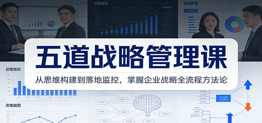 五道战略管理课：从思维构建到落地监控，掌握企业战略全流程方法论-小二项目网