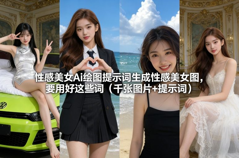性感美女Ai绘图提示词生成性感美女图，要用好这些词（千张图片+提示词）-小二项目网