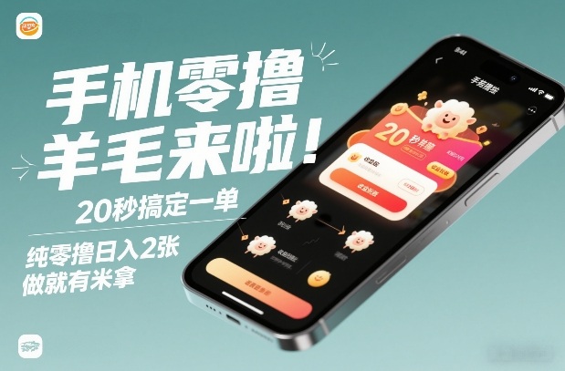 手机零撸薅羊毛来啦！20秒搞定一单，纯零撸日入2张，做就有米拿【揭秘】-小二项目网