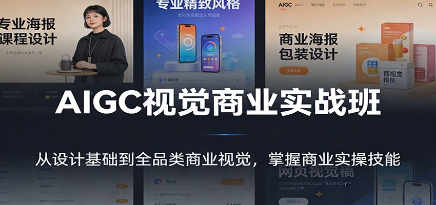 AIGC视觉商业实战班：从设计基础到全品类商业视觉，掌握商业实操技能-小二项目网