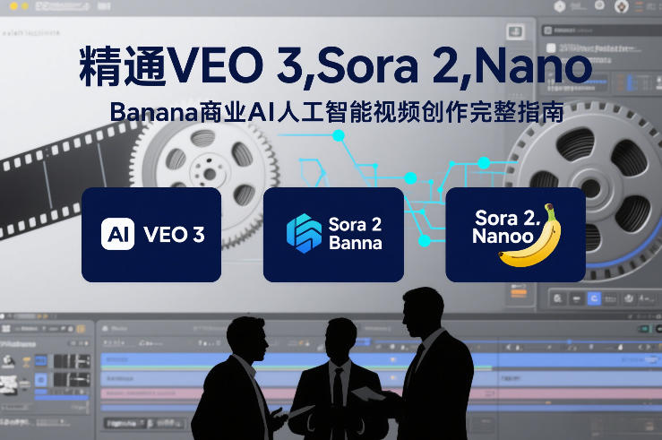 精通VEO 3，Sora 2，Nano Banana商业AI人工智能视频创作完整指南-小二项目网