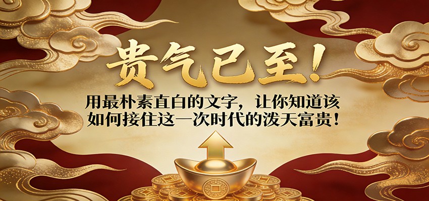 付费文章：贵气已至！用最朴素直白的文字，让你知道该如何接住这一次时代的泼天富贵！-小二项目网