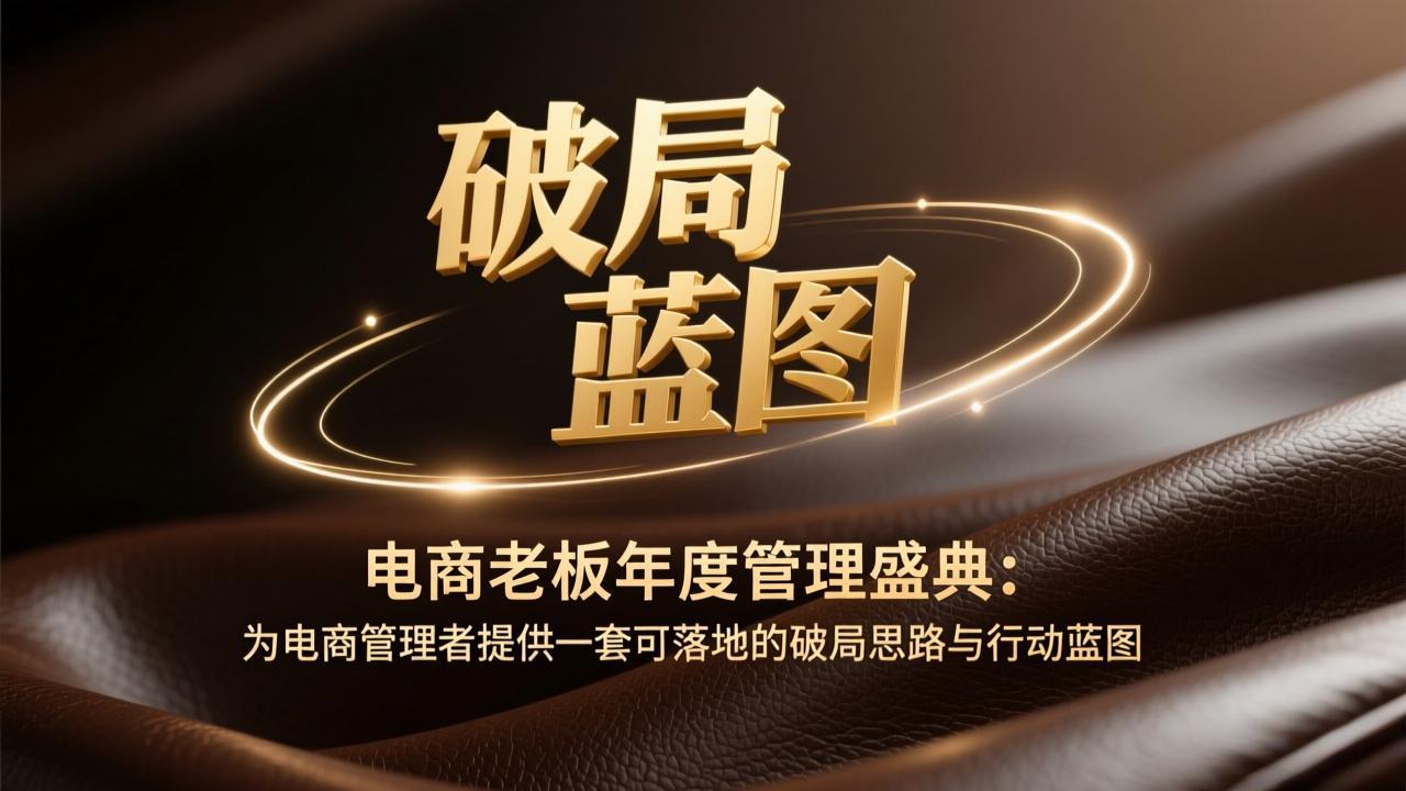 （17374期）电商老板年度管理盛典：为电商管理者提供一套可落地的破局思路与行动蓝图-小二项目网