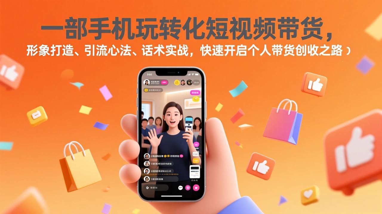 （17356期）一部手机玩转化短视频带货，形象打造、引流心法、话术实战，快速开启个人带货创收之路-小二项目网