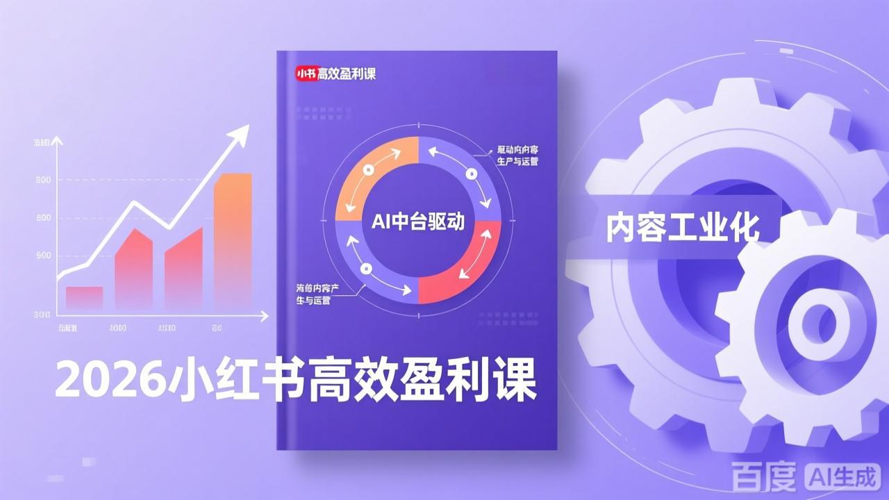 （17291期）2026小红书高效盈利课，流量双引擎+内容工业化+AI中台驱动，构建可复制的千万级营收模型-小二项目网