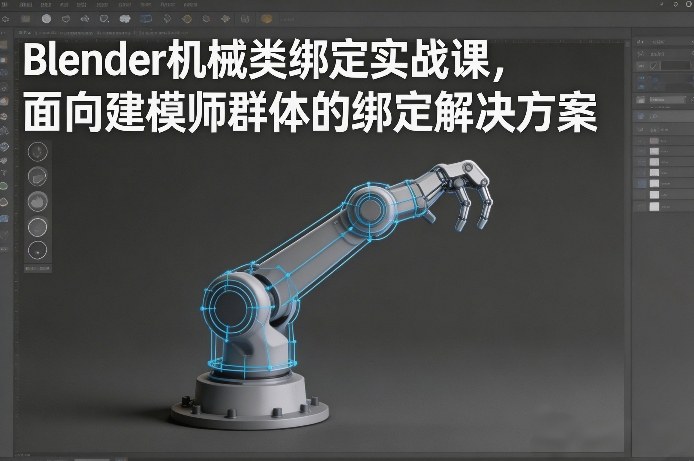 Blender机械类绑定实战课，面向建模师群体的绑定解决方案-小二项目网