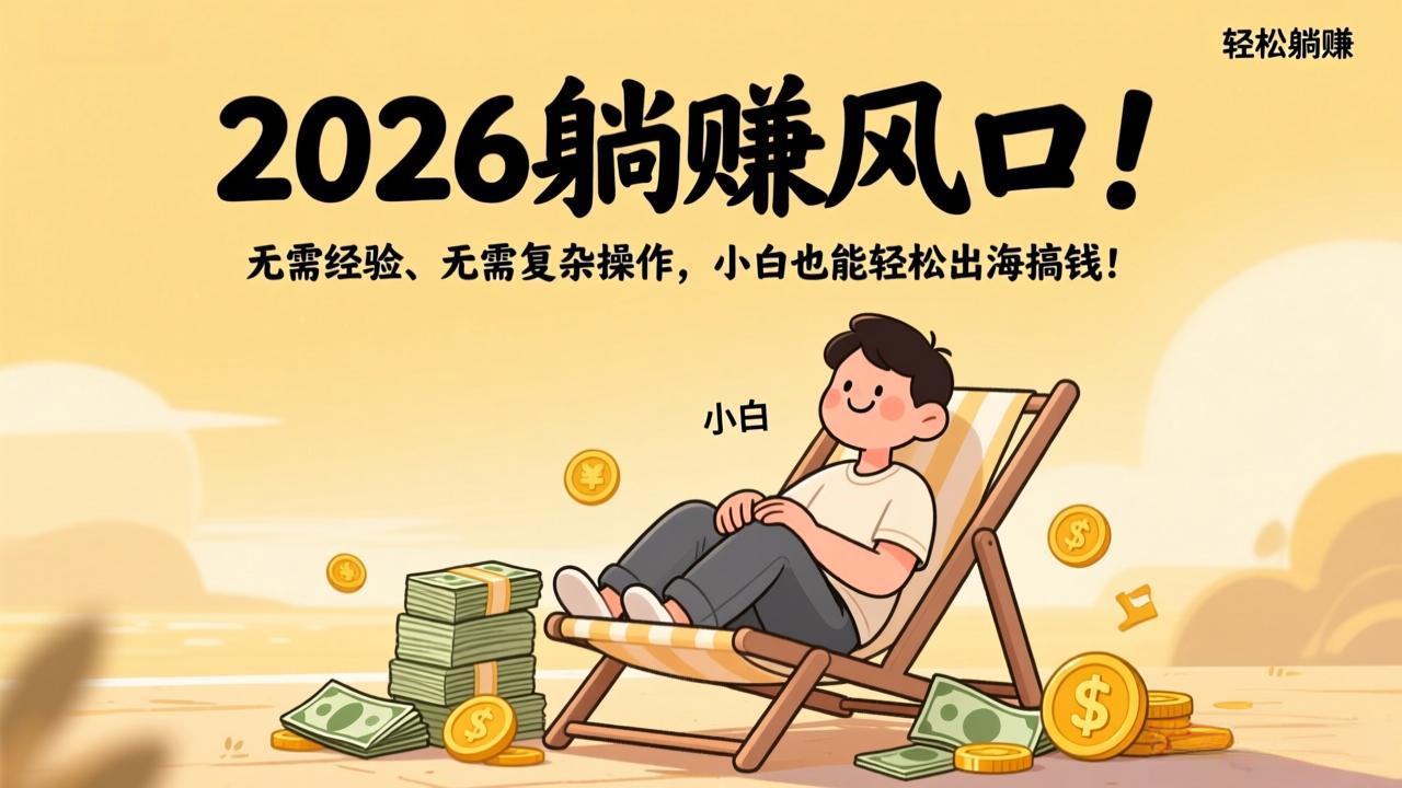 （17436期）2026躺赚风口！无需经验、无需复杂操作，小白也能轻松出海搞钱！-小二项目网