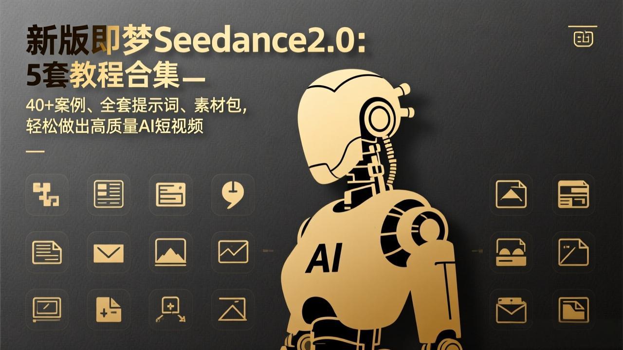 （17398期）新版即梦Seedance2.0：5套教程合集，40+案例、全套提示词、素材包，轻松做出高质量AI短视频-小二项目网