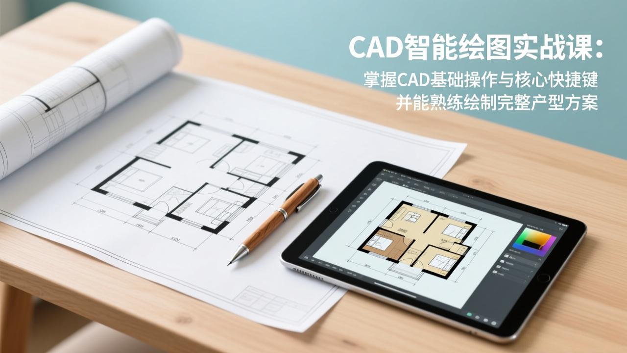 （17348期）CAD智能绘图实战课：掌握CAD基础操作与核心快捷键，并能熟练绘制完整户型方案-小二项目网