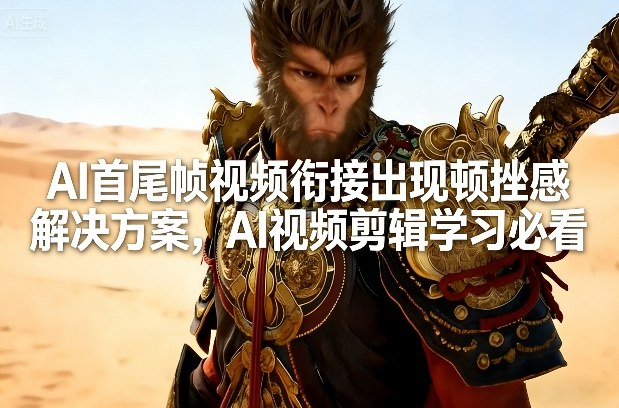 AI首尾帧视频衔接出现顿挫感解决方案，AI视频剪辑学习必看-小二项目网