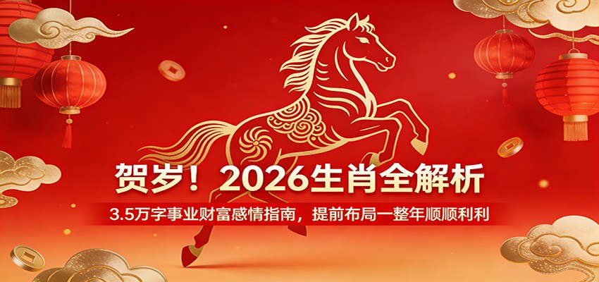 贺岁！2026生肖全解析，3.5万字事业财富感情指南，提前布局一整年顺顺利利-小二项目网