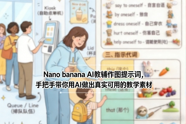 Nano banana AI教辅作图提示词，手把手带你用AI做出真实可用的教学素材-小二项目网