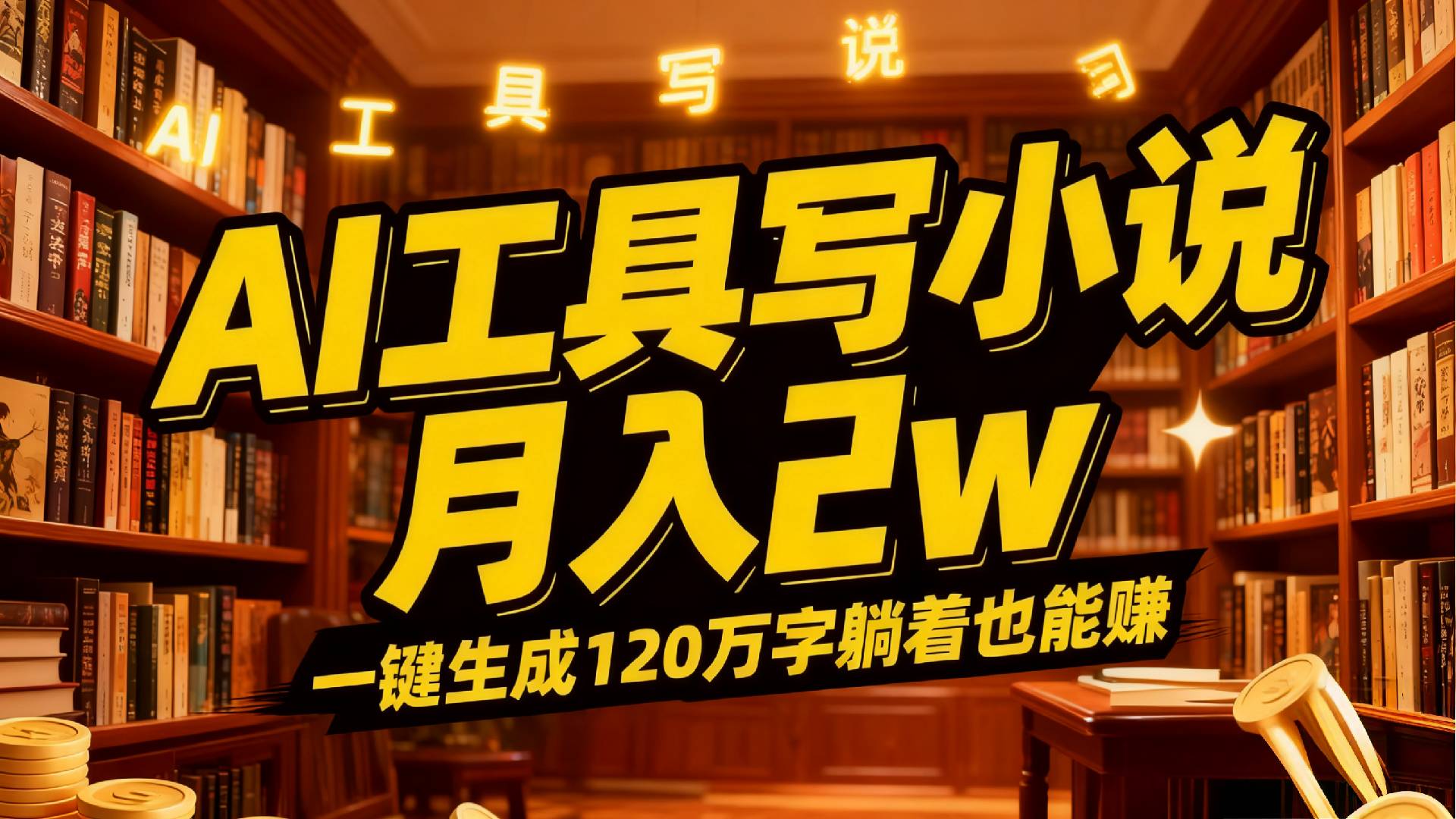2026年AI工具写小说,一键生成120万字，躺着也能赚，月入2w+-小二项目网