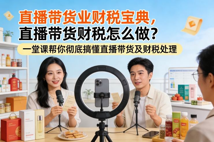 直播带货业财税宝典，直播带货财税怎么做？一堂课帮你彻底搞懂直播带货及财税处理-小二项目网