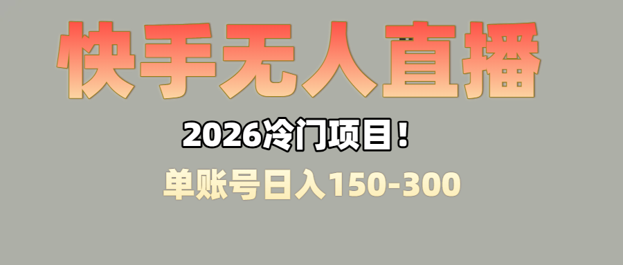 上班摸鱼搞副业？快手无人直播挂机，轻松赚零花钱-小二项目网
