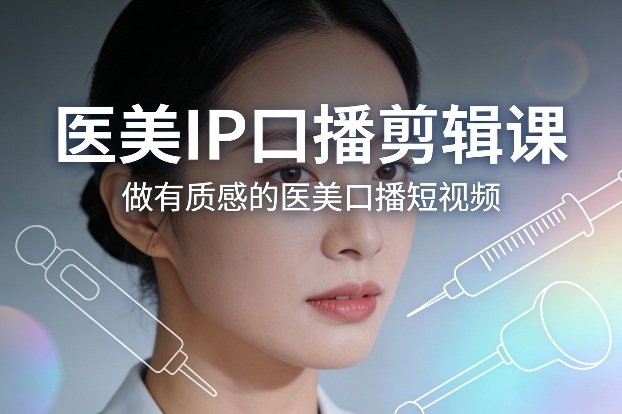 医美IP口播剪辑课，做有质感的医美口播短视频-小二项目网