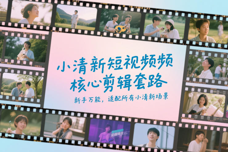 小清新短视频核心剪辑套路，新手万能，适配所有小清新场景-小二项目网