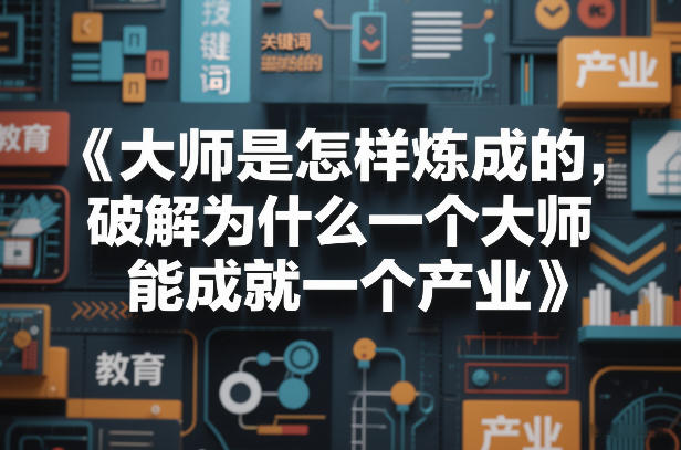 大师是怎样炼成的，破解为什么一个大师，能成就一个产业【电子书】-小二项目网