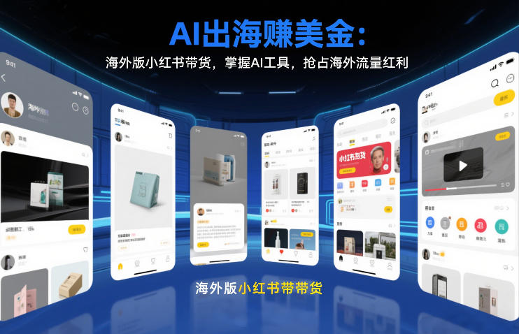 AI出海賺美金：海外版小红书带货，掌握AI工具，抢占海外流量红利（更新2026）-小二项目网