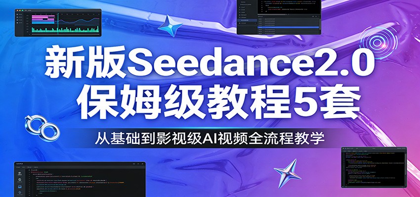 新版Seedance2.0保姆级教程5套：从基础到影视级AI视频全流程教学-小二项目网