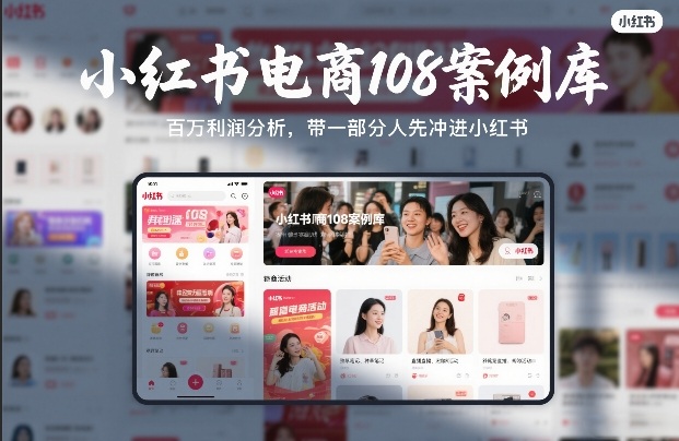 小红书电商108案例库，百W利润分析，带一部分人先冲进小红书【文档】-小二项目网