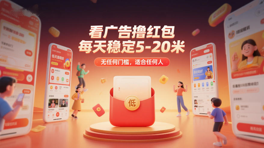 看广告撸红包，每天稳定5-20米，无任何门槛，适合任何人-小二项目网