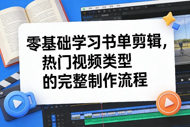 零基础学习书单剪辑，热门视频类型的完整制作流程（更新2026）-小二项目网