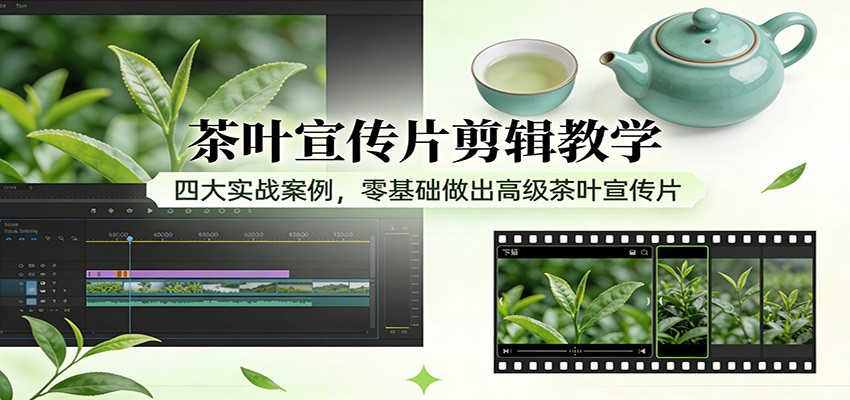 茶叶宣传片剪辑教学：四大实战案例，零基础做出高级茶叶宣传片-小二项目网