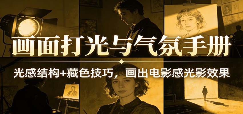 画面打光与气氛手册：光感结构+藏色技巧，画出电影感光影效果-小二项目网