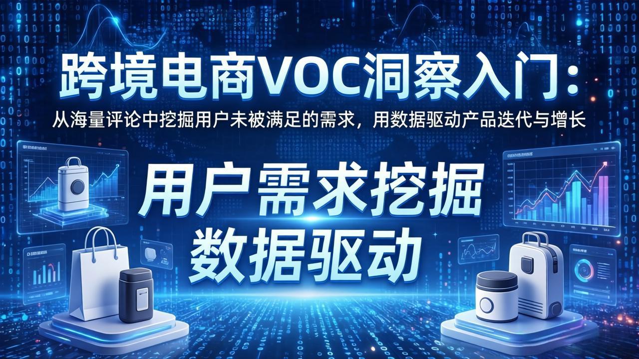 （17796期）跨境电商VOC洞察入门：从海量评论中挖掘用户未被满足的需求，用数据驱动产品迭代与增长-小二项目网