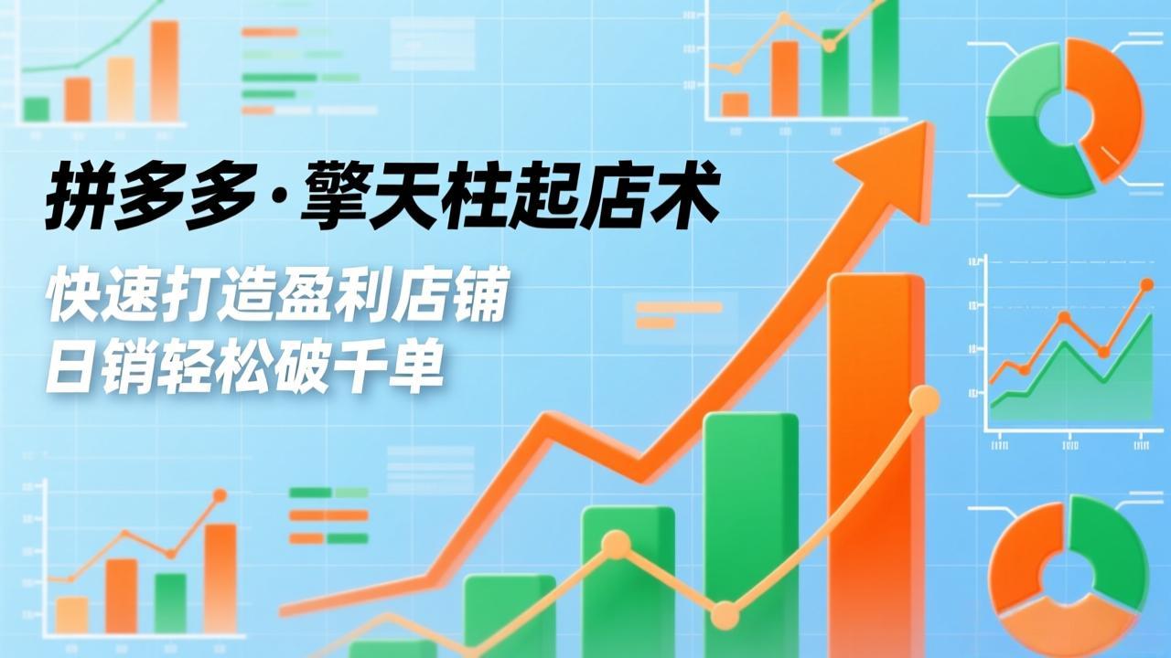 （17715期）拼多多·擎天柱起店术3.0(更新)，爆流布局、利润起飞、不断流，快速打造盈利店铺，日销破千单-小二项目网