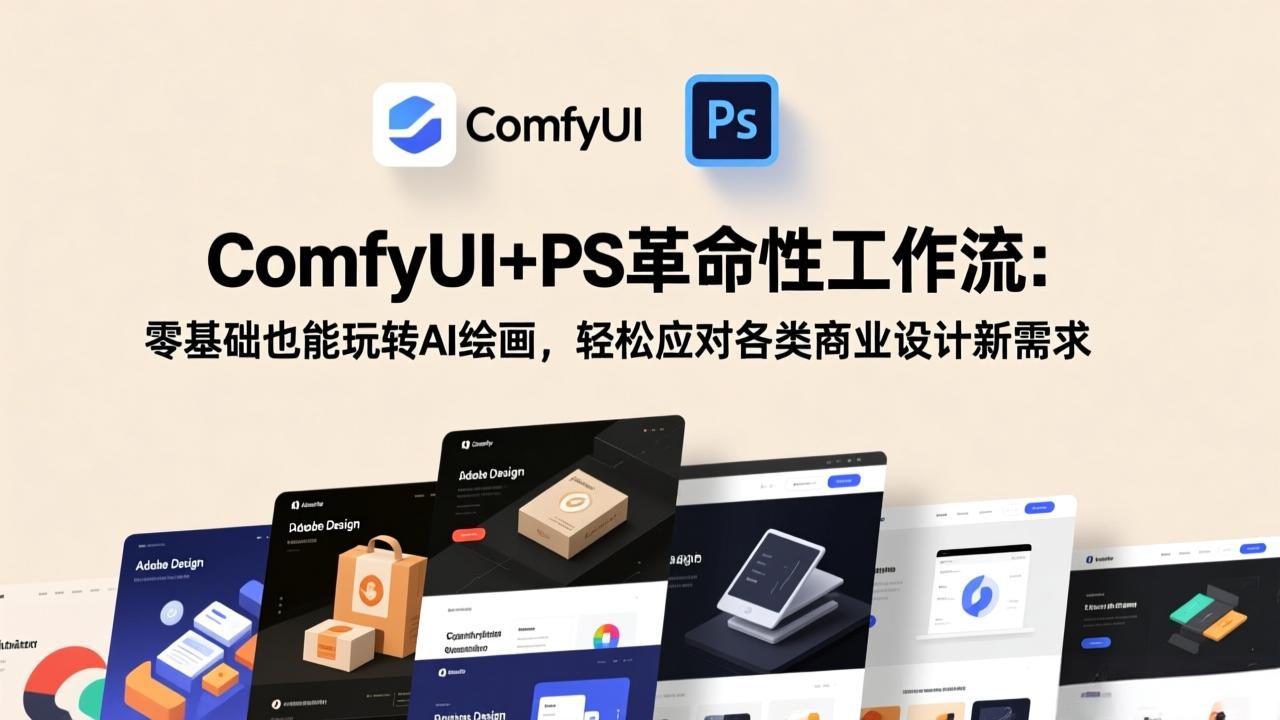 （17512期）ComfyUI+PS革命性工作流：零基础也能玩转AI绘画，轻松应对各类商业设计新需求-小二项目网