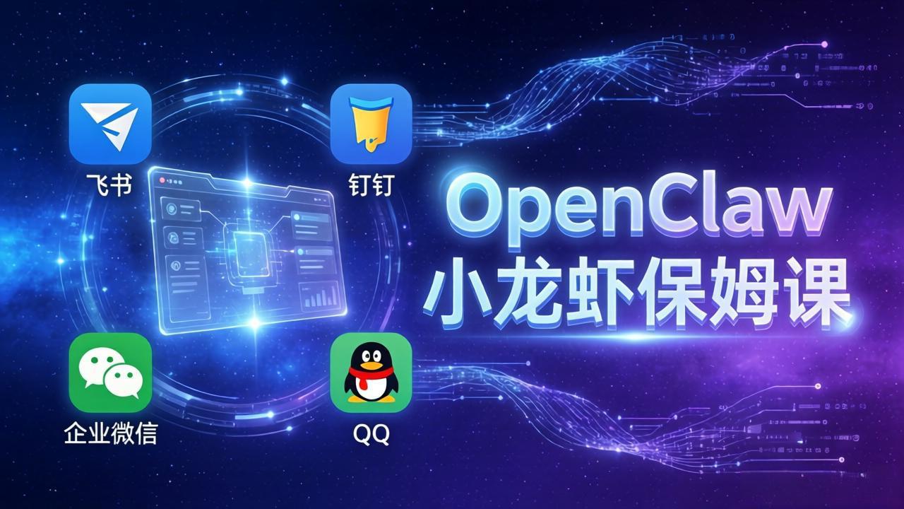 （17614期）OpenClaw小龙虾保姆课： Windows/macOS/Linux/Docker全系统安装，飞书+钉钉+企业微信+QQ 全接入-小二项目网