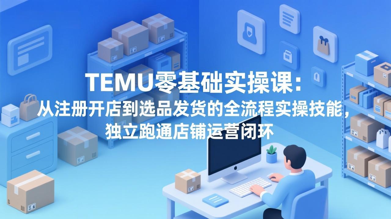 （17568期）TEMU零基础实操课：从注册开店到选品发货的全流程实操技能，独立跑通店铺运营闭环-小二项目网