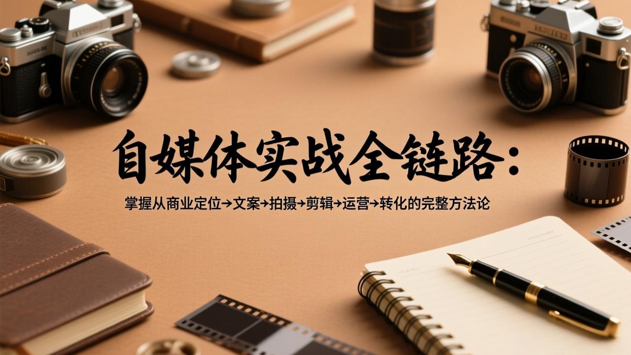 （17586期）自媒体实战全链路：掌握从商业定位→文案→拍摄→剪辑→运营→转化的完整方法论-小二项目网