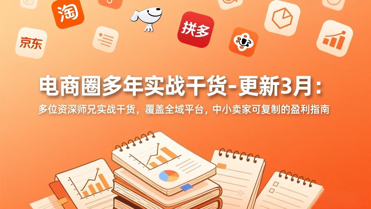 （17576期）电商圈多年实战干货-更新3月：多位资深师兄实战干货，覆盖全域平台，中小卖家可复制的盈利指南-小二项目网
